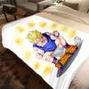 1pz Coperta in Flanella con Stampa Son Goku, Alta Qualità per Tutte le Stagioni, Decorazione per la Casa, Calore e Comfort, Perfetta per Regali di Natale