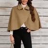 Women's Fashion Wool Tweed Jacket Short Versatile Cape Shawl