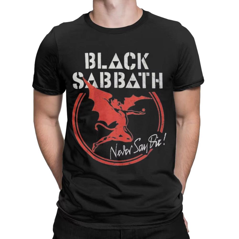 Men's Women Printed T-Shirts Black Cool Sabbaths Novelty Cotton Tee Shirt Short Sleeve Male T Shirts Round Collar Tops Gift Idea