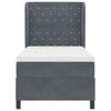 Box Spring Bed with Mattress Dark Gray 200 x 90 cm Velvet