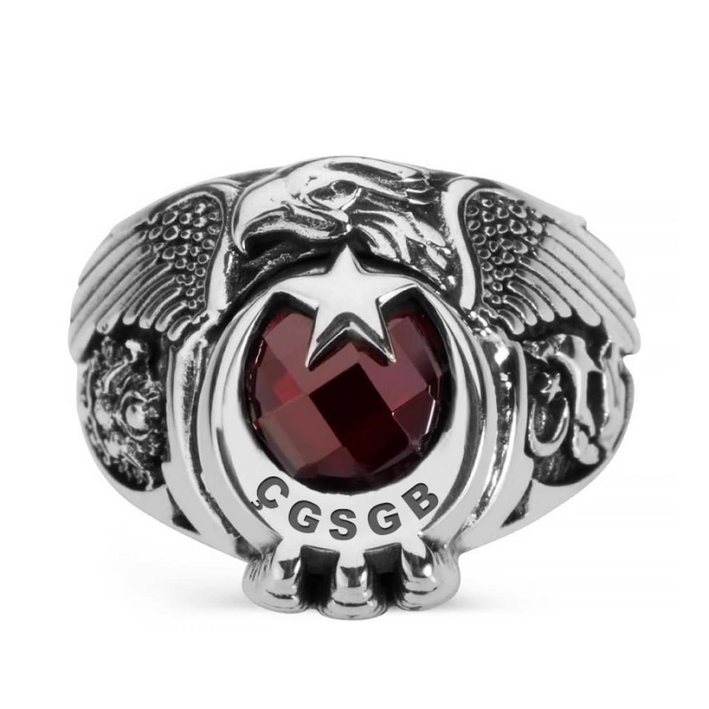 

Серебряное кольцо MoLSS с мотивом османского герба и серого волка