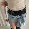 Gothic Rivet Waist Belt Punk Style Dress Jeans Belt Fashion Wide Women's Belt  Streetwear