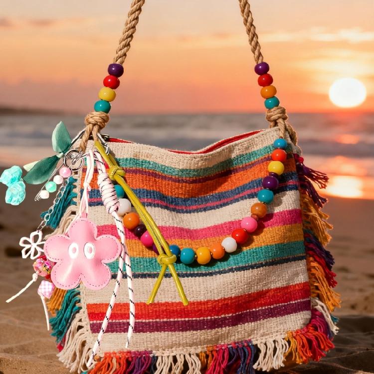 Portachiavi Corda Intrecciata Ciondoli per Borsa Ornamento da Appendere per Borsa Accessori per Borsa Ciondolo per Zaino per Donne Ragazze Regali