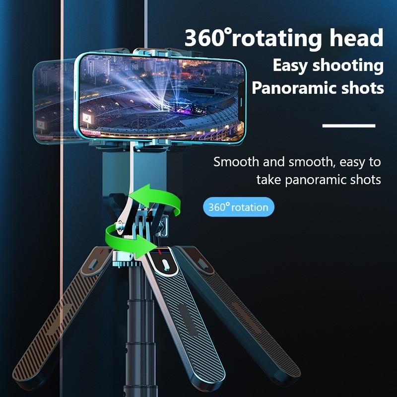 Gimbal Stabilizer Foldable Monopod Smartphones Balance Steady Shooting Device P185 Wireless Selfie Stick Tripod Stand
