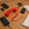 Retro-Telefonhörer Typ C Vintage Kabelgebundener Stecker in Handheld-Handy-Empfänger mit Lautsprecher und Mikrofon für Handy-Videoanrufe Besprechungen