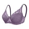 Sexy Lace Hollow Out Breathable Bras for Women Plus Size Ultra-Thin Solid Color Bra