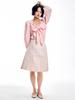 ADOREBELLE Ribbon Tie Blouse - Pink