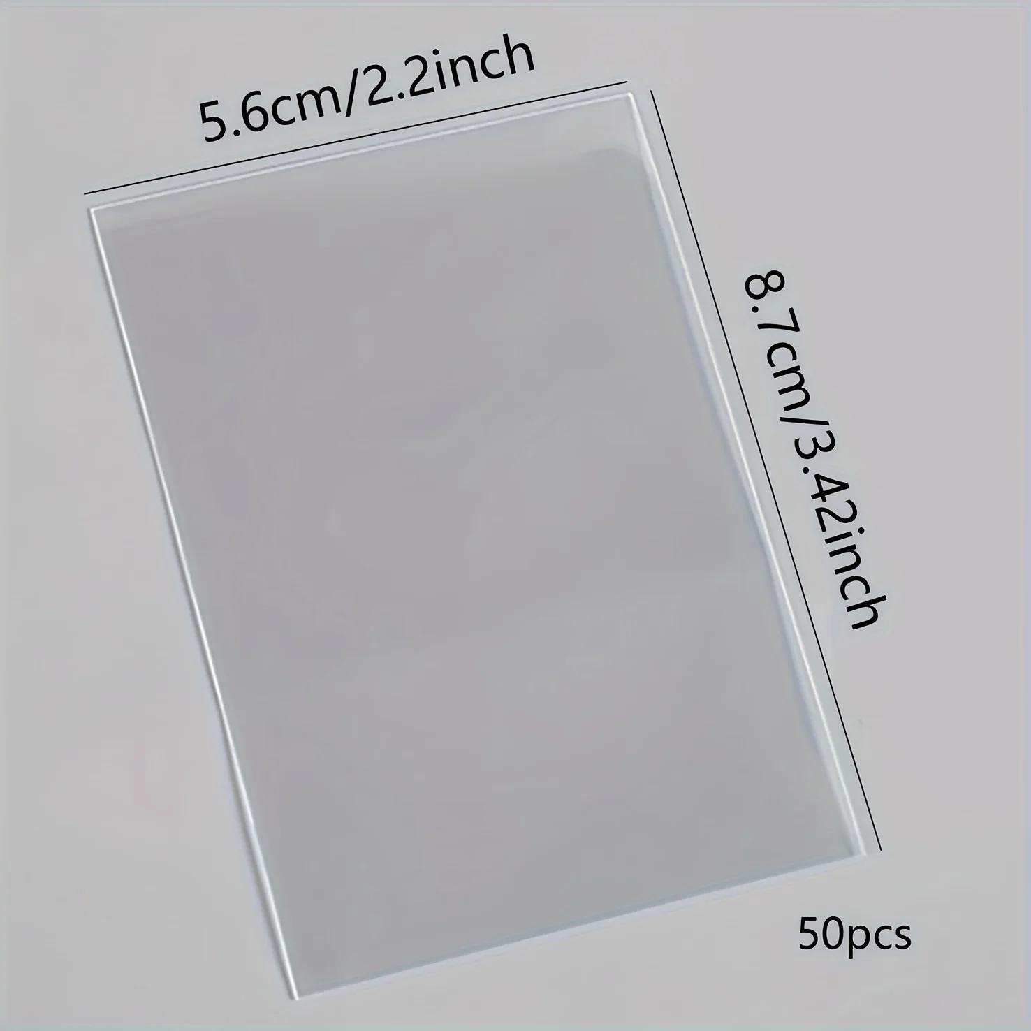 

50 шт. Прозрачная защитная обложка, Мягкий водонепроницаемый пластиковый зажим Прозрачный альбом защитная пленка для маленьких карточек