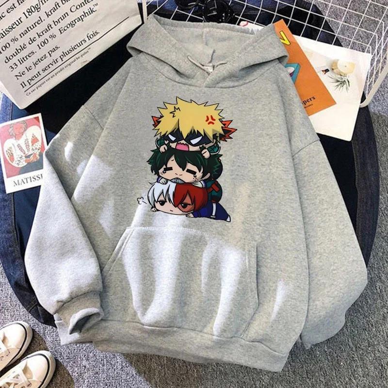 Cartoon Anime Couple Hooded Sweater European Size Printed Sweater Academy
