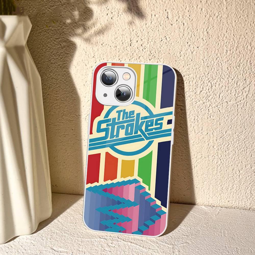 Rock Band The S-Strokes Tempered Glass For Iphone 14 13 12 11 Pro Mini XS MAX 14Plus X XS XR Cover