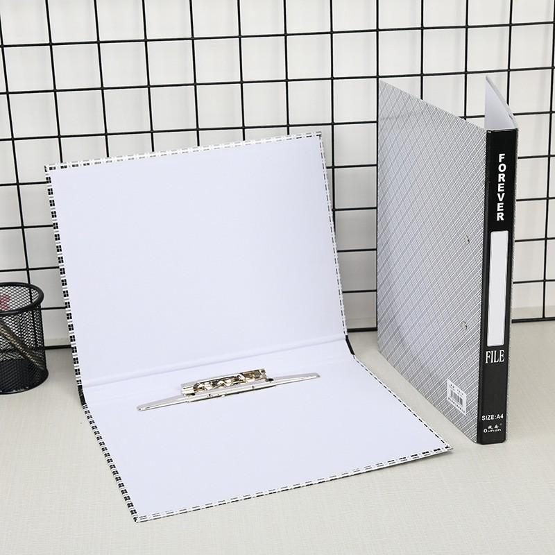 Durable Dual-Hole Quick Clip A4 Cardboard File Folder