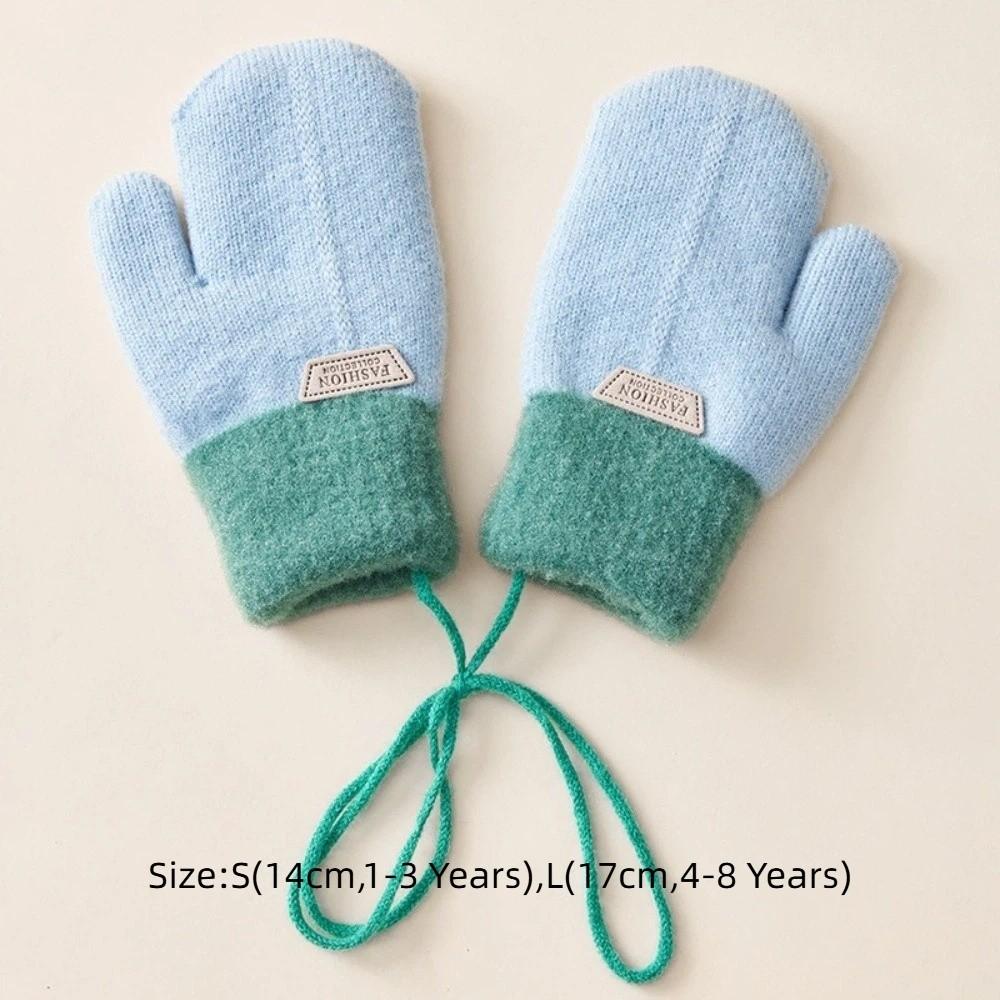Windproof Kids Winter Gloves Coldproof Knitted Gloves Fashion Children Mittens Toddler