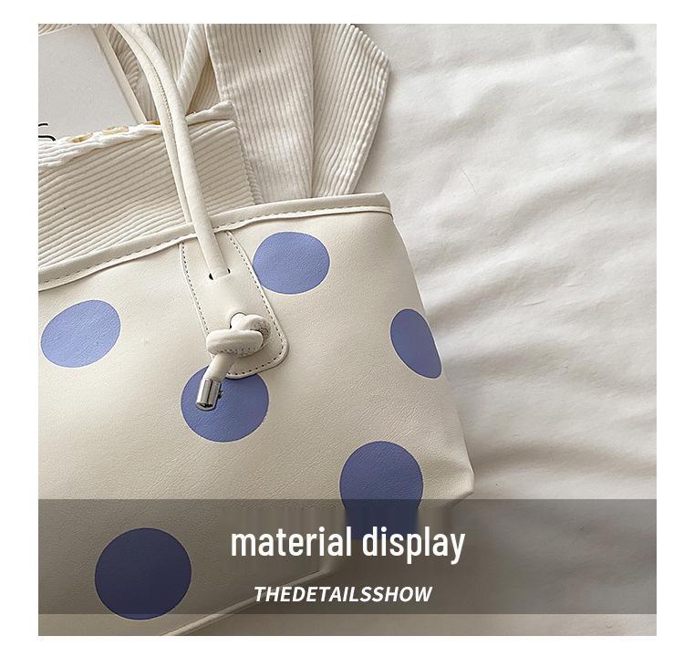 2026 Women's Polka Dot Large Capacity Handbag - Versatile Crossbody/Shoulder Bag for Casual or Commute