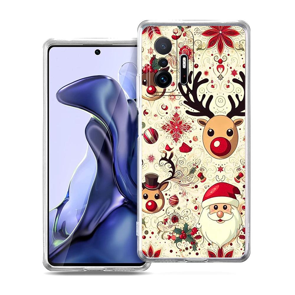 Transparente Handyhülle für Xiaomi Mi 14 13 12 11 Ultra 13T 12T 11T Poco X3 NFC F3 F6 Pro Lite 5G Weiche TPU-Schale Frohe Weihnachten
