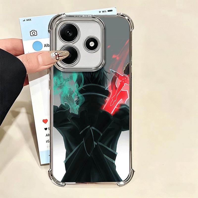 Sword Art Online Kirito Weiche Handyhülle Für Xiaomi Redmi Note 14 15 Pro Plus 13 12 11S 11T 5G 10 9S 9 Galvanisiert Anti-Fall Hüllen