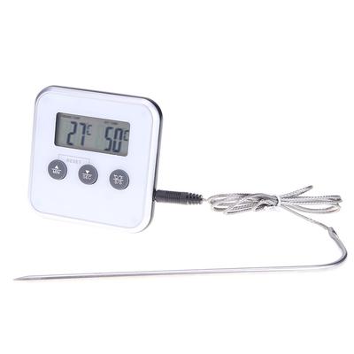 Elektronisches Thermometer Timer Lebensmittel Fleisch Temperaturmessgerät mit Sonde Kochen BBQ Thermometer für Küchen-Temperaturwerkzeuge