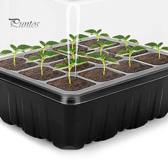 Startovací tác na semena 6 buněk/12 buněk Zásobník na klíčení semínek s nastavitelným odvětráváním vlhkosti Rostlinná školka pro sazenice bonsají v pokojové zahradě