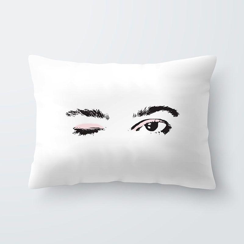 Elegantly Designed Eyelash Pattern Pillow Cover For Stylish Sofa And Seat