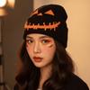 Pumpkin Orange Halloween Knitted Cap Knitted Fabric Hip Hop Skullcap  Daily Commute