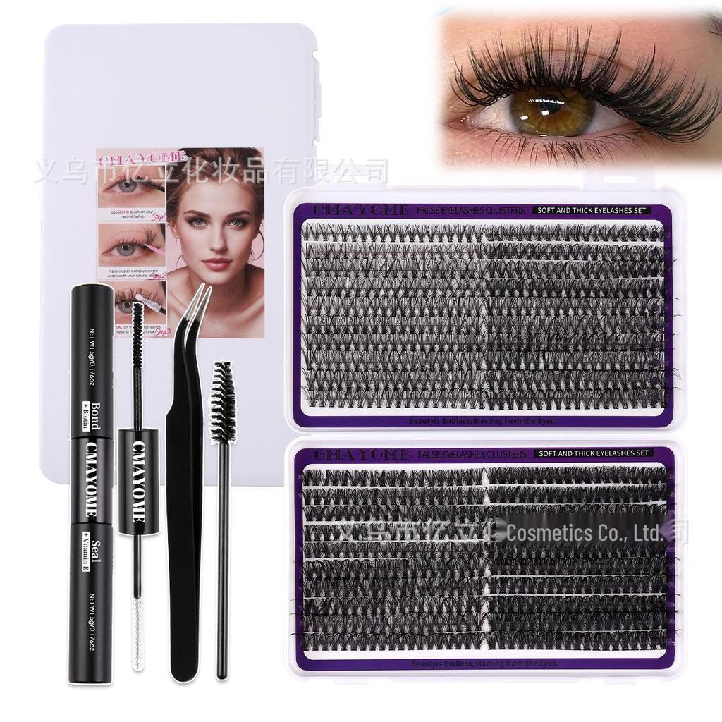 Natural 760 Cluster False Eyelashes - Curved Segmented & Self-Adhesive Individual Lashes