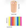 Children'S Color Classification Tube, 3-6 Years Old, Color And Shape Recognition Pairing, Wooden Toys