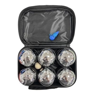 Shandini Petanque Balls, Iron, Standard Size Set, Metal Balls for Outdoor Sports, with Storage Bag, Set of 6 Balls