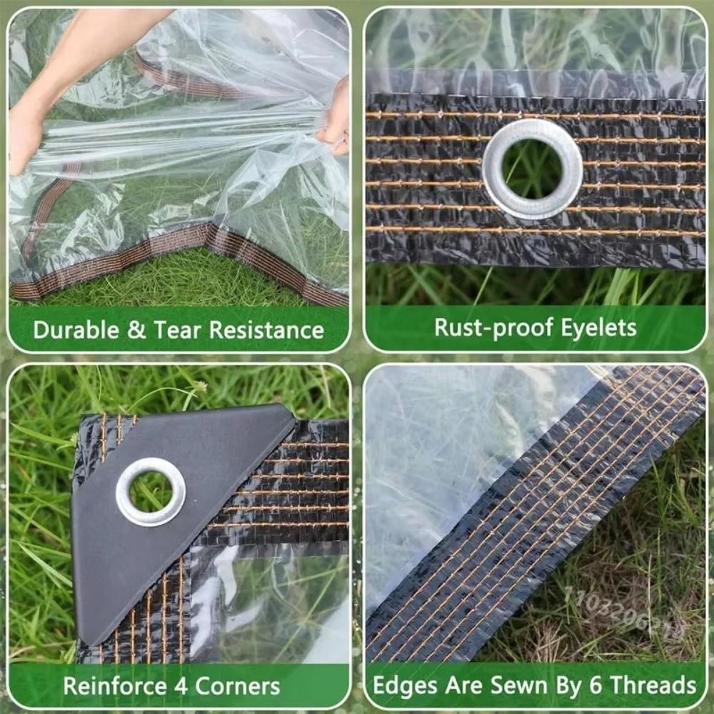 Wodoodporna Wodoodporna Plandeka Pyłoszczelna Wodoodporna Tkanina Przezroczysty Pokrowiec Przeciwdeszczowy Pokrycie Tarasu