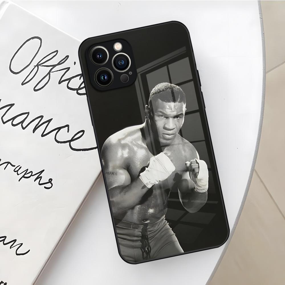 Mike Tyson Boxer Man Phone Case for Iphone 16 15 14 12 11 13 Pro Max Mini X Xr Xs Se 8 Puls glass Cover