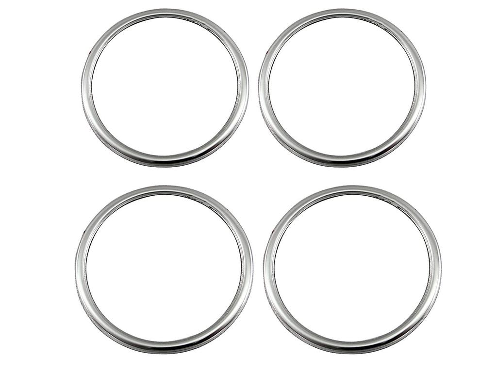 BRIGHTZ XV GT Ultra-Mirror Finish Stainless Steel Plated Center Wheel Cap Rings (4-Piece Set) [SID-ETC-SMA-019] GT3 GT7 GTE