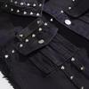 Men's Spring, Summer and Autumn Black Large Size Vest Motorcycle Rivet Vest Slim Waistcoat Vest