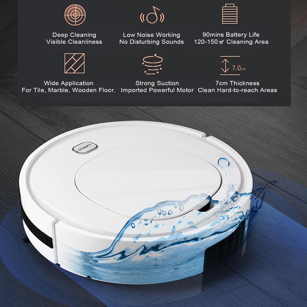 Intelligent Sweeping Machine Vacuum Cleaner Sweeper Robot with Mop Cloth Cleaning Appliances Home Dust Collector Built