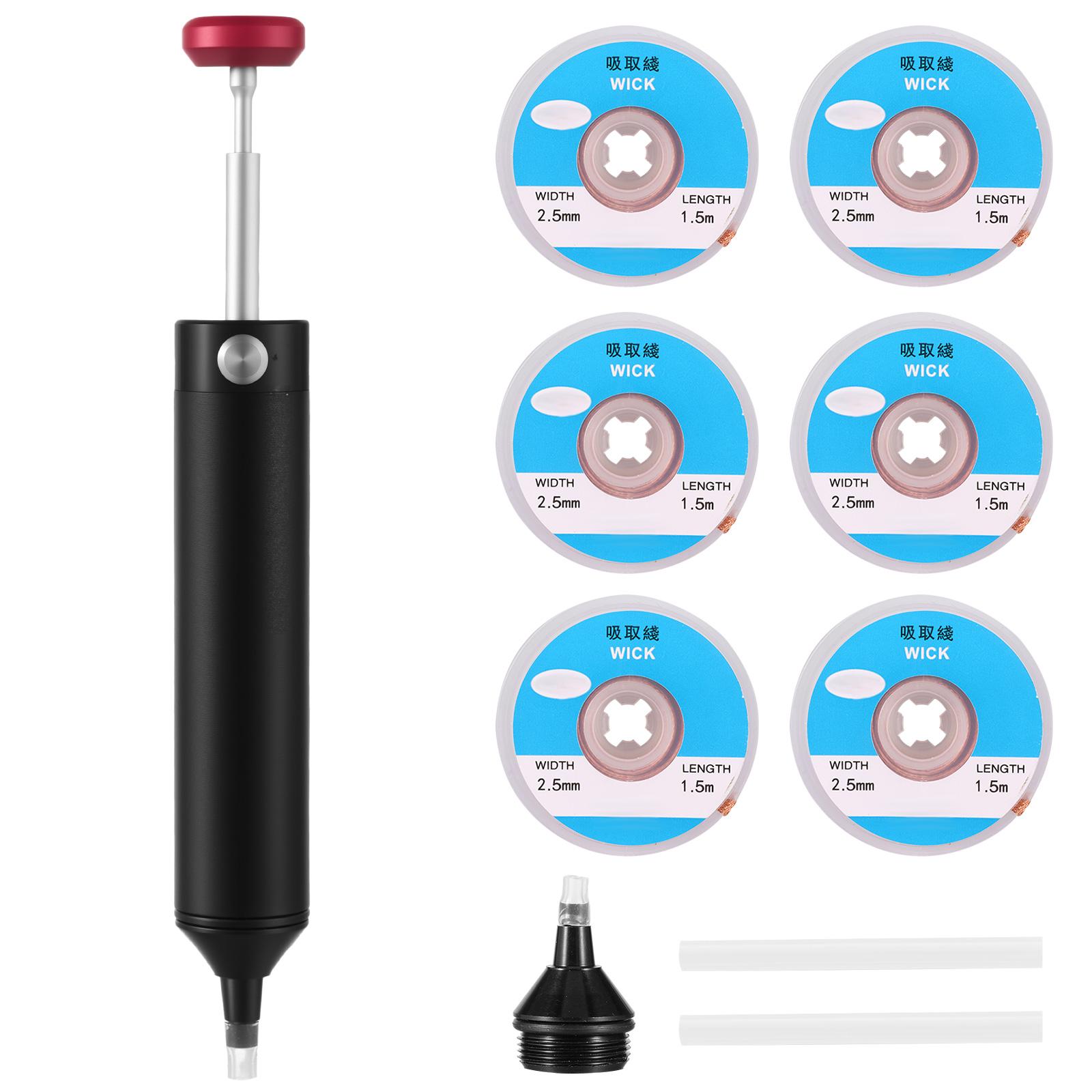 

Алюминиевый Мощный Отпаиватель Всасывающий Олово Пистолет Отпаиватель Ручка Удаление Припоя Паяльник Инструмент для Ремонта Пайки для Печатной Платы