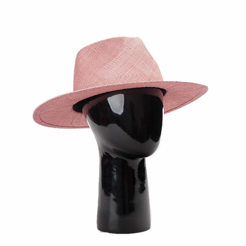 USPOP New Spring Summer Simple Plain Dyed Jazz Straw Hat for Travel and Beach Women Natural Breathable Large Brim Straw Sun Hats