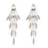 Light luxury high-end metal long leaves round splicing fringed earrings temperament cold holiday banquet women