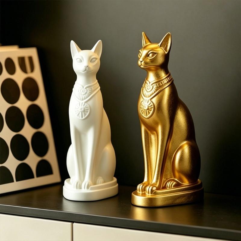 3,74 Zoll hohe ägyptische Katzen-Göttin Bastet Statue, Bastet Figur Ornament des Alten Ägypten Sammlerstücke Heimdekorationen