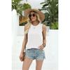 Women's Spring Summer Solid Color Round Neck Loose Sleeveless Casual Tank Top