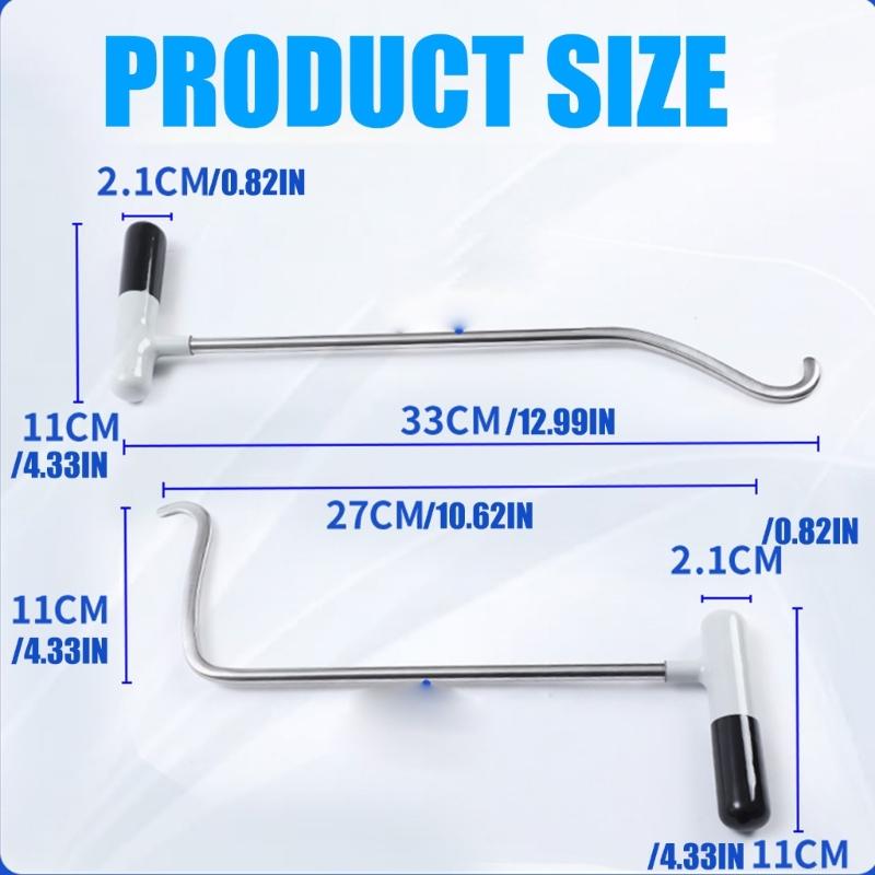 2Pcs Car Dent Repair Rods Dent Remover Hook Tool Metal Repair Tool Universal Auto Body Dent Repairing Rod