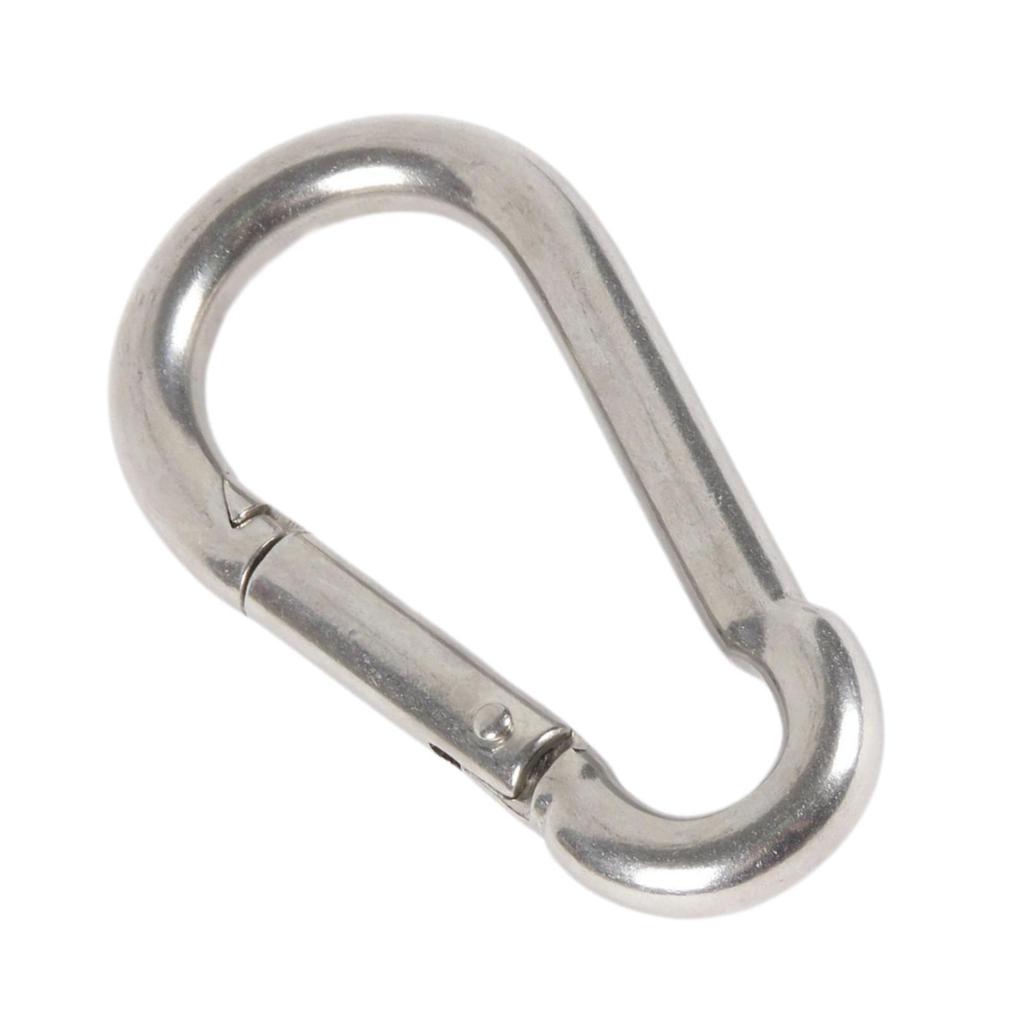 316 Stainless Steel Carabiner Clips, Heavy Duty Spring Snap Hooks for Gym, and Outdoor Activities -