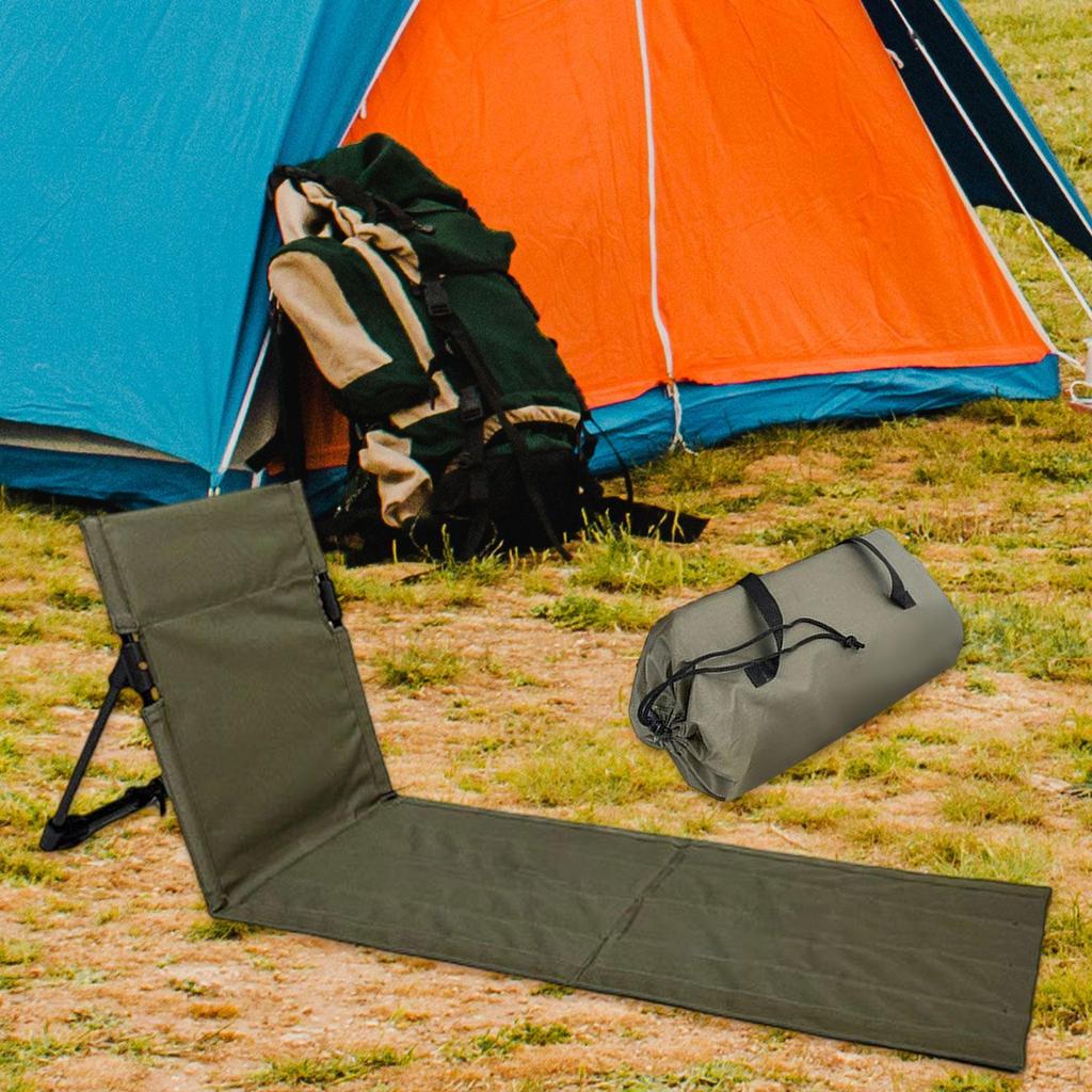Faltbarer Strandstuhl Liegesitz Camping Boden mit Rückenlehne zum Zurücklehnen Angeln Trekking