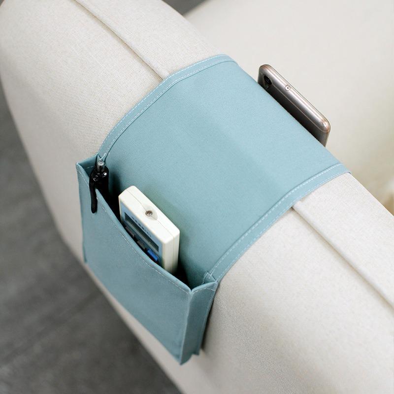 Multipurpose Cotton Linen Hanging Bedside Storage Bag Sofa TV Remote Control Desk Organizer Pockets Bed Holder Pockets