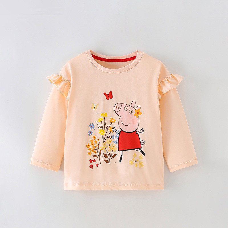 Cute Export Autumn Cartoon Casual Long Sleeve T-shirt