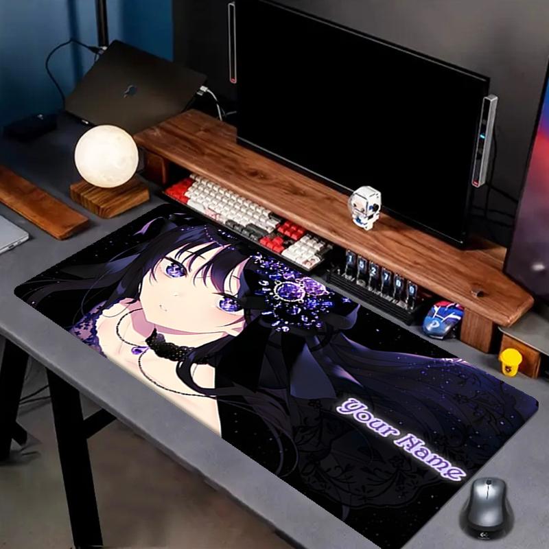 1PC Custom Name "Starry Night Fantasy" Mouse Pad, Keyboard and Mouse Desk Pad, for Computer Notebook Birthday Gift For Any Room Or Office