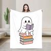 Ghost Reading Blanket Quality Warm Soft 2025 New Halloween Throw Blanket Winter Kid Adult Couch Chair Sofa Bed Fashion Bedspread