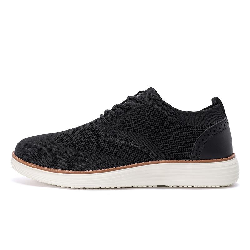Popular lightweight lace-up British casual men's shoes breathable fly-woven loafers men's large-size mesh shoes tide