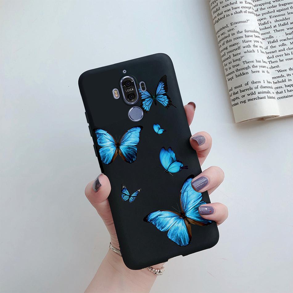 Silicone Case for Huawei Mate 9 10 Pro Soft TPU Protective Cute Butterfly Flower Phone Back Cover Mate9 Mate10 10Pro Case Fundas