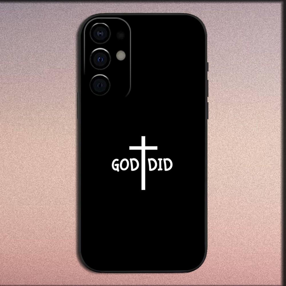 Bible Jesus Christian Cross Phone Case For Samsung S25,S24,S21,S22,S23,S30,Ultra,S20,Plus,Fe,Lite,Note,10,9,5G Black Soft Cover