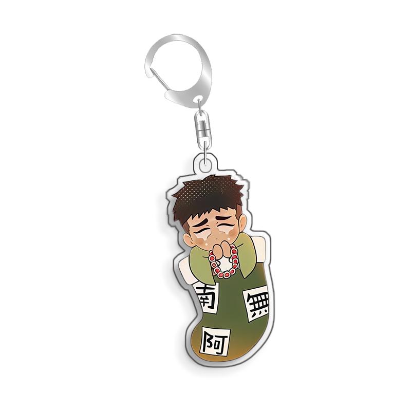 For Demon Slayer Genya Shinazugawa Tsuyuri Kanao Rengoku Kyojuro Acrylic Selfmade Cartoon Anime Keychain Pendant Toy Gift 5cm