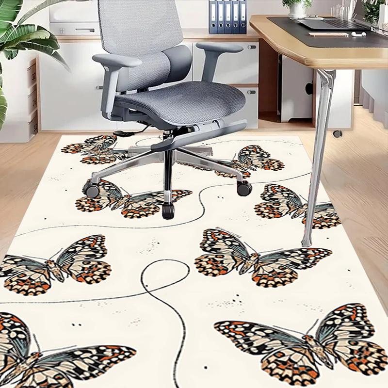 1PC Butterfly Print Extra Large Non Slip Floor carpet, Office, family, bedroom, Studio   Large Area Rug Indoor Rugs, , Vibrant Colors