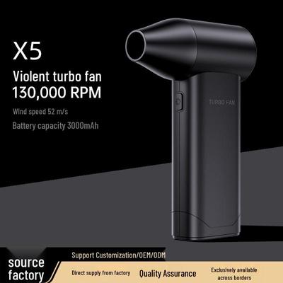 X5 Mini Ventilador de Turbina Portátil de Alta Velocidade para Exterior e Secador de Cabelo