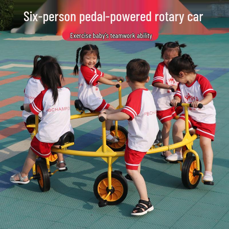 Kid's Early Learning Tricycle with Basket - Double Pedal Outdoor Ride-On Toy